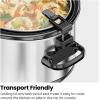 imageChefman 6 Quart Slow Cooker with Locking Lid Ceramic Crock with Portable Cook and Carry Travel Latching Lock Large Easy Clean Dishwasher Safe Pot Insert Manual 3 Heat Settings Stainless Steel