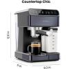 imageChefman 6in1 Espresso Machine with Steamer Automatic OneTouch Coffee Maker Single or Double Shot Cappuccino Machine Latte Maker Espresso Maker with Milk Frother Black