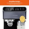imageChefman 6in1 Espresso Machine with Steamer Automatic OneTouch Coffee Maker Single or Double Shot Cappuccino Machine Latte Maker Espresso Maker with Milk Frother Black