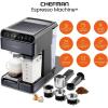 imageChefman 6in1 Espresso Machine with Steamer Automatic OneTouch Coffee Maker Single or Double Shot Cappuccino Machine Latte Maker Espresso Maker with Milk Frother Black