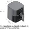 imageChefman Air Fryer  4 QT Compact Airfryer for Quick ampamp Easy Meals Features HiFry Technology for Extra Crisp EasyView Window Touch Controls with 4 Presets Nonstick ampamp Dishwasher Safe Basket  Grey