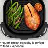 imageChefman Air Fryer  4 QT Compact Airfryer for Quick ampamp Easy Meals Features HiFry Technology for Extra Crisp EasyView Window Touch Controls with 4 Presets Nonstick ampamp Dishwasher Safe Basket  Grey
