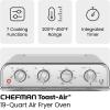 imageChefman Air Fryer Toaster Oven Combo 7In1 Convection Oven Countertop 20 Qt Oven Air fryer Cook a 10 Inch Pizza Air Fry 2 lb of Chicken Wings Toast Broil Auto Shutoff Stainless19 Quart