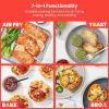 imageChefman Air Fryer Toaster Oven Combo 7In1 Convection Oven Countertop 20 Qt Oven Air fryer Cook a 10 Inch Pizza Air Fry 2 lb of Chicken Wings Toast Broil Auto Shutoff Stainless20 Quart
