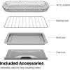imageChefman Air Fryer Toaster Oven Combo 7In1 Convection Oven Countertop 20 Qt Oven Air fryer Cook a 10 Inch Pizza Air Fry 2 lb of Chicken Wings Toast Broil Auto Shutoff Stainless19 Quart