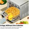 imageChefman Air Fryer Toaster Oven Combo 7In1 Convection Oven Countertop 20 Qt Oven Air fryer Cook a 10 Inch Pizza Air Fry 2 lb of Chicken Wings Toast Broil Auto Shutoff Stainless19 Quart