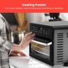 imageChefman Air Fryer Toaster Oven Combo with Probe Thermometer 12In1 Stainless Steel Convection Countertop 10 Inch Pizza 4 Slices of Toast Cooking Baking Toasting Roaster Oven Airfryer 20QTStainless Black