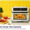 imageChefman Air Fryer Toaster Oven Combo with Probe Thermometer 12In1 Stainless Steel Convection Countertop 10 Inch Pizza 4 Slices of Toast Cooking Baking Toasting Roaster Oven Airfryer 20QTStainless Steel