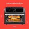 imageChefman Air Fryer Toaster Oven Combo with Probe Thermometer 12In1 Stainless Steel Convection Countertop 10 Inch Pizza 4 Slices of Toast Cooking Baking Toasting Roaster Oven Airfryer 20QTStainless Black