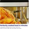 imageChefman Air Fryer Toaster Oven Combo with Probe Thermometer 12In1 Stainless Steel Convection Countertop 10 Inch Pizza 4 Slices of Toast Cooking Baking Toasting Roaster Oven Airfryer 20QTStainless Steel