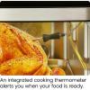 imageChefman Air Fryer Toaster Oven Combo with Probe Thermometer 12In1 Stainless Steel Convection Countertop 10 Inch Pizza 4 Slices of Toast Cooking Baking Toasting Roaster Oven Airfryer 20QTStainless Black