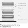 imageChefman Air Fryer Toaster Oven Combo with Probe Thermometer 12In1 Stainless Steel Convection Countertop 10 Inch Pizza 4 Slices of Toast Cooking Baking Toasting Roaster Oven Airfryer 20QTStainless Black