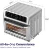 imageChefman Air Fryer Toaster Oven Combo with Probe Thermometer 12In1 Stainless Steel Convection Countertop 10 Inch Pizza 4 Slices of Toast Cooking Baking Toasting Roaster Oven Airfryer 20QTStainless Steel