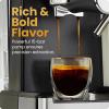 imageChefman CafMaster Pro Espresso Machine Brew Single or Double Shots Coffee Maker with BuiltIn Milk Frother for Cappuccino ampamp Latte XL 18 Liter Removable Water Reservoir  Stainless Steel