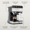 imageChefman CafMaster Pro Espresso Machine Brew Single or Double Shots Coffee Maker with BuiltIn Milk Frother for Cappuccino ampamp Latte XL 18 Liter Removable Water Reservoir  Stainless Steel