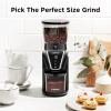 imageChefman Coffee Grinder Electric Burr Mill  Freshly Grinds Up to 28oz Beans Large Hopper with 17 Grinding Options for 212 Cups Easy One Touch Operation Cleaning Brush Included Black31 Grinding Options  Digital