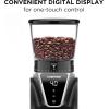 imageChefman Coffee Grinder Electric Burr Mill  Freshly Grinds Up to 28oz Beans Large Hopper with 17 Grinding Options for 212 Cups Easy One Touch Operation Cleaning Brush Included Black31 Grinding Options  Digital
