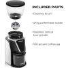 imageChefman Coffee Grinder Electric Burr Mill  Freshly Grinds Up to 28oz Beans Large Hopper with 17 Grinding Options for 212 Cups Easy One Touch Operation Cleaning Brush Included Black31 Grinding Options  Digital