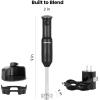 imageChefman Cordless Portable Immersion Blender with OneTouch Speed Control  Quick Mix for Shakes Smoothies Soups Dips Sauces  Black  Stainless Steel Blades  BPAFree  Dishwasher Safe