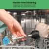 imageChefman Cordless Portable Immersion Blender with OneTouch Speed Control  Quick Mix for Shakes Smoothies Soups Dips Sauces  Black  Stainless Steel Blades  BPAFree  Dishwasher Safe