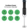 imageChefman Cordless Power Portable Immersion Blender Ice Crushing Power with OneTouch Speed Control USB Charging Quickly Mixes Smoothies Purees Soups Dips Sauces Storage Case Stainless SteelCordless Blender