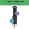 imageChefman Cordless Power Portable Immersion Blender Ice Crushing Power with OneTouch Speed Control USB Charging Quickly Mixes Smoothies Purees Soups Dips Sauces Storage Case Stainless SteelCordless Blender