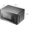 imageChefman Countertop Microwave Oven 07 Cu Ft Digital Stainless Steel Microwave 700 Watts with 6 Auto Menus 10 Power Levels Eco Mode Memory Mute Function Child Safety Lock Easy Clean09 Cu Ft  Bk