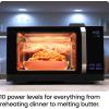 imageChefman Countertop Microwave Oven 07 Cu Ft Digital Stainless Steel Microwave 700 Watts with 6 Auto Menus 10 Power Levels Eco Mode Memory Mute Function Child Safety Lock Easy Clean08 Cu Ft  MicroCrisp