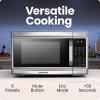 imageChefman Countertop Microwave Oven 13 Cu Ft Digital Stainless Steel 1000 Watts with 6 Auto Menus 10 Power Levels Eco Mode Memory Mute Function Child Safety Lock Easy Clean Microwave Ovens13 Cu Ft