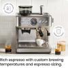 imageChefman Crema Supreme 15 Bar Espresso Machine with Milk Frother Barista Steam Wand Professional Coffee Maker with Coffee Grinder 30 Grind Settings 3L Removable Water Tank  Stainless Steel
