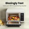 imageChefman EasyAir 15 Qt Air Fryer ampamp Countertop Oven for Quick ampamp Healthy Meals Bake Broil Air Fry Toast and Bagel Functions 450F Max Temp 4 Slice Toaster Oven Air Fryer Combo  WhiteWhite