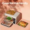 imageChefman EasyAir 15 Qt Air Fryer ampamp Countertop Oven for Quick ampamp Healthy Meals Bake Broil Air Fry Toast and Bagel Functions 450F Max Temp 4 Slice Toaster Oven Air Fryer Combo  WhiteWhite