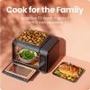 imageChefman EasyAir 15 Qt Air Fryer ampamp Countertop Oven for Quick ampamp Healthy Meals Bake Broil Air Fry Toast and Bagel Functions 450F Max Temp 4 Slice Toaster Oven Air Fryer Combo  WhiteBlack