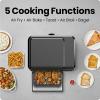 imageChefman EasyAir 15 Qt Air Fryer ampamp Countertop Oven for Quick ampamp Healthy Meals Bake Broil Air Fry Toast and Bagel Functions 450F Max Temp 4 Slice Toaster Oven Air Fryer Combo  WhiteBlack