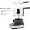 imageChefman Electric 4Cup Food Chopper Blender with Revolutionary Vertical Motion AutoChopping for Perfectly Even Mixing Results DishwasherSafe Stainless Steel Dual Blades BPAFree Bowl ampamp Lid GreyGray
