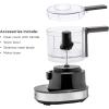 imageChefman Electric 4Cup Food Chopper Blender with Revolutionary Vertical Motion AutoChopping for Perfectly Even Mixing Results DishwasherSafe Stainless Steel Dual Blades BPAFree Bowl ampamp Lid GreyBlack