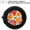 imageChefman Electric Crepe Maker ampamp Griddle Precise Temperature Control Skillet for Perfect Brunch Blintzes Pancakes Eggs Bacon ampamp Tortillas 12quot Nonstick Grill Pan Includes Batter Spreader ampamp Spatula