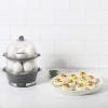 imageChefman Electric Egg Cooker Boiler Rapid EggMaker ampamp Poacher Food ampamp Vegetable Steamer Quickly Makes 12 Eggs Hard or Soft Boiled Poaching and Omelet Trays Included Ready Signal BPAFree BlackGrey