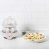 imageChefman Electric Egg Cooker Boiler Rapid EggMaker ampamp Poacher Food ampamp Vegetable Steamer Quickly Makes 12 Eggs Hard or Soft Boiled Poaching and Omelet Trays Included Ready Signal BPAFree BlackIvory