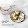 imageChefman Electric Egg Cooker Boiler Rapid Poacher Food ampamp Vegetable Steamer Quickly Makes Up to 6 Hard Medium or Soft Boiled PoachingOmelet Tray Included Ready Signal BPAFree IvoryIvory