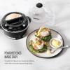 imageChefman Electric Egg Cooker Boiler Rapid Poacher Food ampamp Vegetable Steamer Quickly Makes Up to 6 Hard Medium or Soft Boiled PoachingOmelet Tray Included Ready Signal BPAFree IvoryBlack