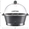 imageChefman Electric Egg Cooker Boiler Rapid Poacher Food ampamp Vegetable Steamer Quickly Makes Up to 6 Hard Medium or Soft Boiled PoachingOmelet Tray Included Ready Signal BPAFree IvoryGray