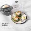 imageChefman Electric Egg Cooker Boiler Rapid Poacher Food ampamp Vegetable Steamer Quickly Makes Up to 6 Hard Medium or Soft Boiled PoachingOmelet Tray Included Ready Signal BPAFree IvoryGray