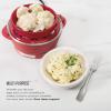 imageChefman Electric Egg Cooker Boiler Rapid Poacher Food ampamp Vegetable Steamer Quickly Makes Up to 6 Hard Medium or Soft Boiled PoachingOmelet Tray Included Ready Signal BPAFree IvoryRed