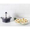 imageChefman Electric Egg Cooker Boiler Rapid Poacher Food ampamp Vegetable Steamer Quickly Makes Up to 6 Hard Medium or Soft Boiled PoachingOmelet Tray Included Ready Signal BPAFree IvoryMidnight Blue