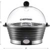 imageChefman Electric Egg Cooker Boiler Rapid Poacher Food ampamp Vegetable Steamer Quickly Makes Up to 6 Hard Medium or Soft Boiled PoachingOmelet Tray Included Ready Signal BPAFree IvoryBlack