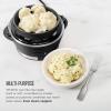 imageChefman Electric Egg Cooker Boiler Rapid Poacher Food ampamp Vegetable Steamer Quickly Makes Up to 6 Hard Medium or Soft Boiled PoachingOmelet Tray Included Ready Signal BPAFree IvoryBlack