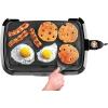 imageChefman Electric Griddle Fully Immersible and Dishwasher Safe Features Adjustable Temperature Control Allows for Versatile Cooking and Removable Slideout Drip Tray for Easy Cleaning Black
