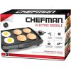 imageChefman Electric Griddle Fully Immersible and Dishwasher Safe Features Adjustable Temperature Control Allows for Versatile Cooking and Removable Slideout Drip Tray for Easy Cleaning Black
