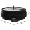 imageChefman Electric Grill And Skillet Ridged Surface Braise Steam Saut Sear Pan Fry Adjustable Temperature 42Quart BlackSquareBlack  Round